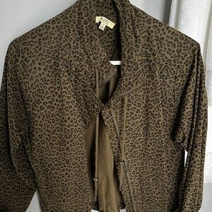 Kori Tan Leopard Print Jacket